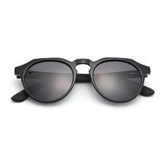 Lentes de Sol Redondos Gavial Negro Oscuro & Patillas de Madera - Polarizados UV400 Unisex - tienda en línea