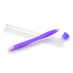 Pinza de depilar doble punta color violeta - estuche tubo - comprar online