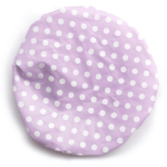 Cofia de baño violeta con lunares blancos - comprar online