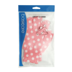 Guantes exfoliantes de baño de nylon rosa - comprar online