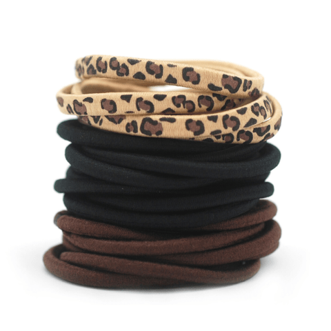 Banditas para el cabello en tonos tierra y animal print (22)