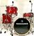 Bateria Nagano World Be Bop Red Bumbo 18" Tom 12" Surdo 14" Caixa e Ferragens