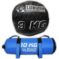 Combo Core Bag 10kg + Medicine Ball Sin Pique 3kg - Lobizon - comprar online