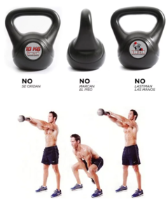 Kit Combo De Pesas Rusas kettlebells de PVC 2kg + 3kg +4kg - tienda online