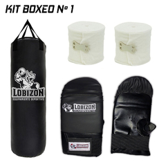 Kit Boxeo N1 Bolsa 90cm Rellena + Guantines + Par de Vendas 5cm - comprar online