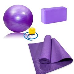 KIT Violeta N1 Colchoneta Mat+ Peloita Esferodinamia85CM + Inflador+ Ladrillo/Taco