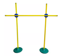 Valla de Salto Para Entrenamiento Regulable con 7 Piezas - 3 Bastones de 1mt + 2 Uniones + 2 Bases