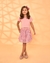 Conjunto Infantil Cropped e Saia de Lantejoula Rosê - Mundo Coala