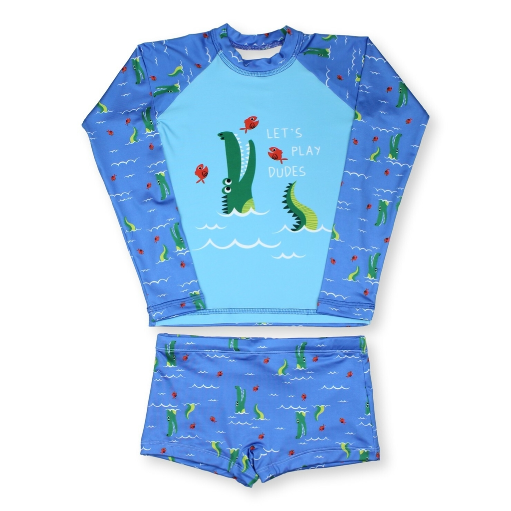 Conjunto Infantil Feminino Praia e Piscina Azul Água Viva - Mundo