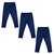 Kit 3 Calças Legging Infantil Molecotton - Azul Marinho - comprar online