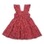 Vestido Infantil Estampado Tricoline Vermelho Florzinha - comprar online