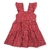 Vestido Infantil Estampado Tricoline Vermelho Florzinha