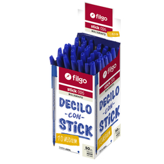 BOLIGRAFO FILGO STICK 026 AZUL x 50un