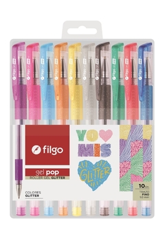 ROLLER GEL FILGO X 10 GLITTER - comprar online