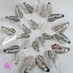 Mariposas caladas 3D x6 u. - tienda online