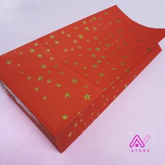 Bolsitas rojas con estrellas doradas de foil x5 - comprar online