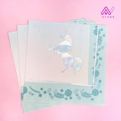 Servilletas Unicornio con stamping iridiscente - comprar online