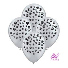 Globos Huellitas blancos x 5 u. - comprar online