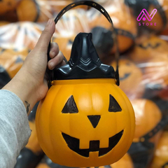 Caramelera Calabaza Halloween con tapa - comprar online