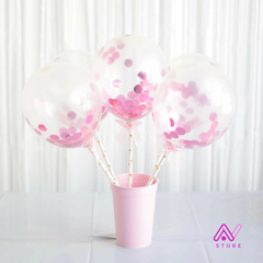 Set de 5 mini globos con confetti - tienda online