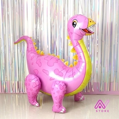 Dinosaurio 3D Brontosaurio Rosa