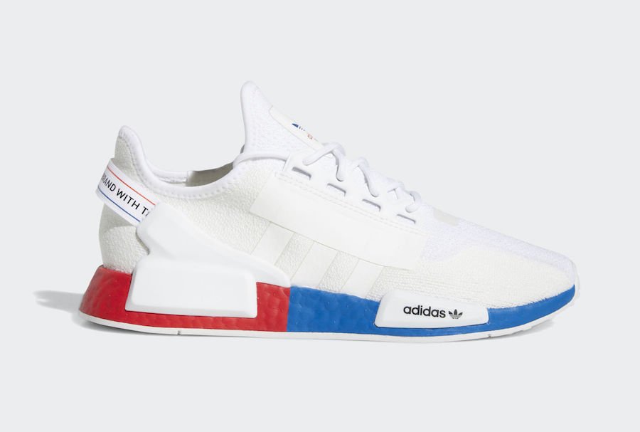 Nmd white cheap lush red