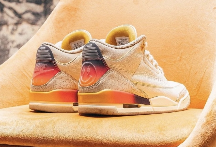 Nike air jordan 3 preto sales e dourado