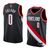 Regata NBA Nike Swingman - Portland Trail Blazers Preta - Lillard #0