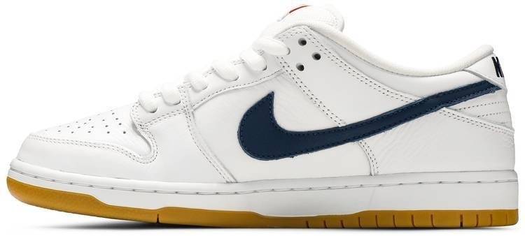 Nike sb dunk white blue sales