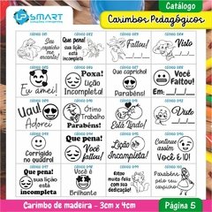 Imagem do Kit 6 Carimbos Pedagógicos + 1 Necessaire + 1 Almofada + 1 caneta + 1 marca página + 1 mini coração