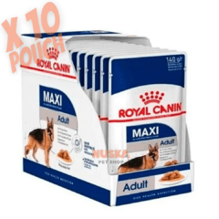 CAJA Royal Canin MAXI ADULT Pouch (10x140g) 1.4 Kg - comprar online
