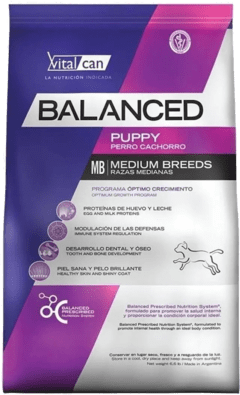 Balanced Perro Cachorro Raza Mediana 20 Kg