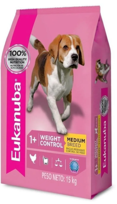 Eukanuba Weight Control Medium Breed 15kg Light Raza Mediana