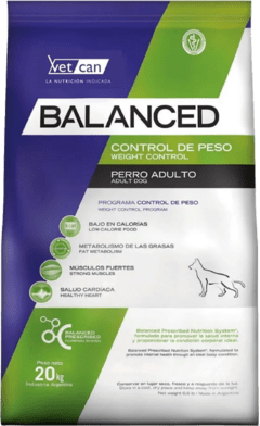 Balanced Control De Peso Perro Adulto 20 Kg