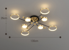 Lustre Pendente com Aros Elegantes com Controle Remoto - tienda online