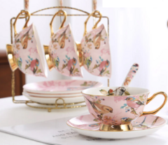 Conjunto de Chá em Porcelana Pássaros - tienda online