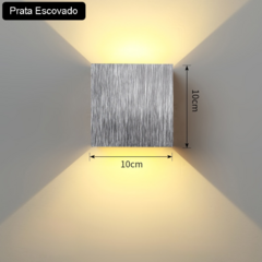 Luminária Alumínio LED escovado Cima e baixo - Woods Gramado - Casa e Decoração