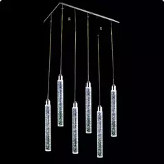 Lustre Pendente LED Stick Crystal (6 pendentes)