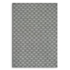 Tapete para sala Jacquard Casablanca 1,35 m x 2,00 m antiderrapante - Cinza - comprar online