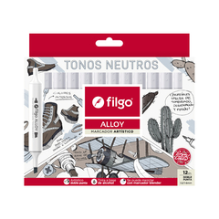 MARCADOR ARTISTICO ALLOY FILGO - TONOS NEUTROS X12U