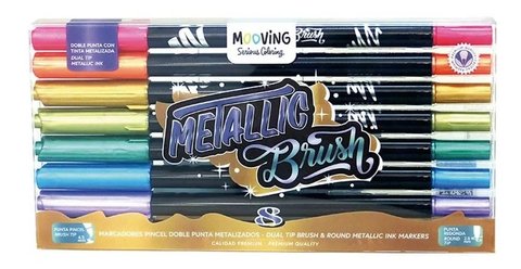 MARCADORES MOOVING BRUSH METAL