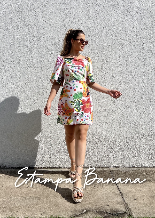 Vestido Feminino Curto Estampado - Comprar em ITFASHION