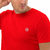 Camiseta Básica Bordada Trivela Caphead Unisex Manga Curta 100% Algodão Vermelha