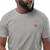Camiseta Básica Bordada Trivela Caphead Unisex Manga Curta 100% Algodão Vermelha Cinza Mescla