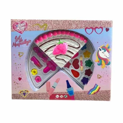 SET MAQUILLAJE TORTA - PINK MAGIC