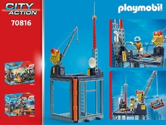 PLAYMOBIL STARTER PACK - CONSTRUCCIÓN CON GRÚA 70816 - Juguetería Aladino