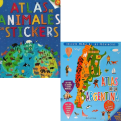 ATLAS CON STICKERS (ANIMALES Y ARGENTINA)