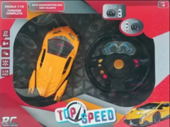 TOP SPEED AUTO A R/C 1:18 CONTROLADO POR VOLANTE - Juguetería Aladino