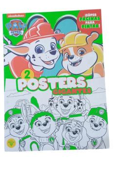 POSTER GIGANTES PAW PATROL! SUPER PAGINAS PARA PINTAR