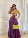 Vestido Mariane Bordado Longo com Botoes